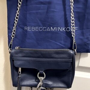 Rebecca Minkoff Mini Mac in Navy with original dust cover